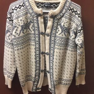Wool cardigan sweater